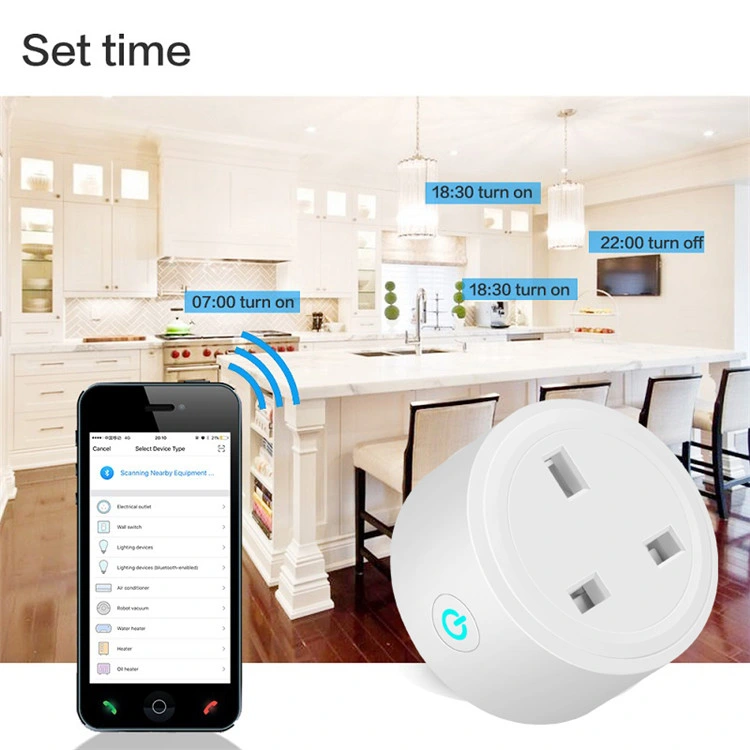10A 16A EU UK Us Alexa Google Home Tuya Wall Smart Socket Remote Control Mini WiFi Smart Plug