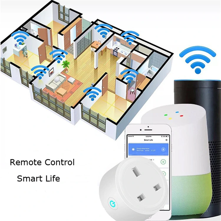 10A 16A EU UK Us Alexa Google Home Tuya Wall Smart Socket Remote Control Mini WiFi Smart Plug