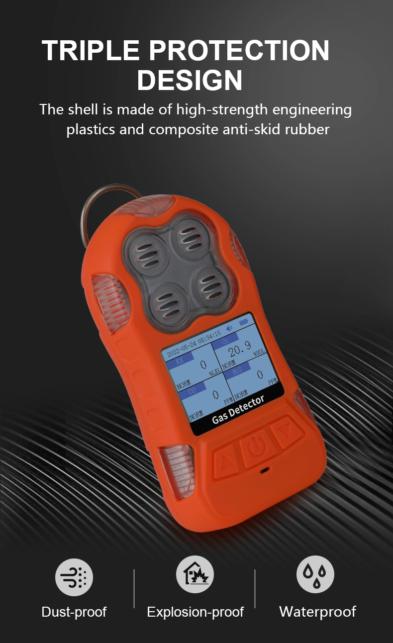 Colorful LCD Indications O2 Oxygen Analyzer Portable Alarm Gas Cylinder Leak Detector