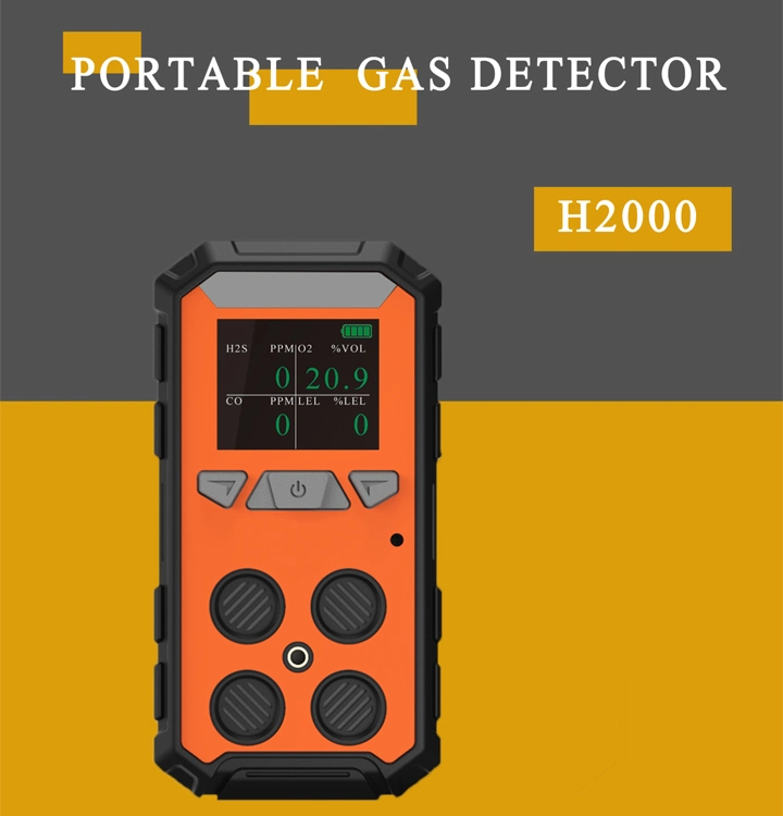 Ex-Proof Gas Monitor H2000 Portable 4 Gas Detector for Ex O2 H2s Co