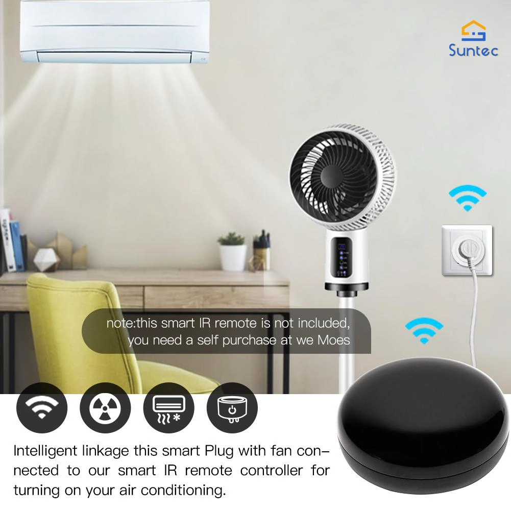 Smart Phone APP Voice Remote Control Us Standard Socket Timing Control Plug WiFi Tuya Smart Plug