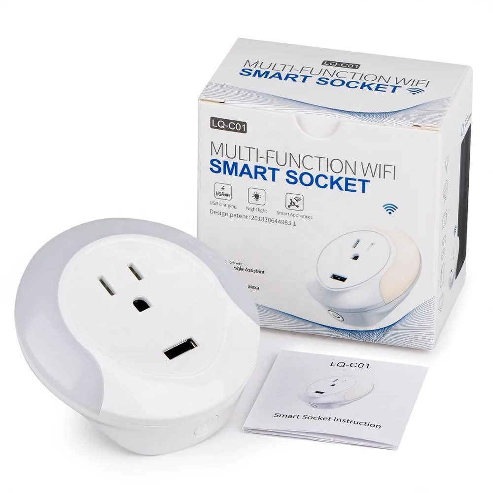 Tuya Smart WiFi Socket USB Remote Alexa Google Voice Control Us Electrical Plug