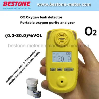 Portable Single Gas Detectors, Oxygen Meter, Air Oxygen Measurement Device, Range (0.0~30.0) %Vol; with 0.1%Vol, Model Sao2-30