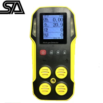 Portable Multi Gas Detector 4 in 1 for Petroleum (EX, O2, CO, H2S)