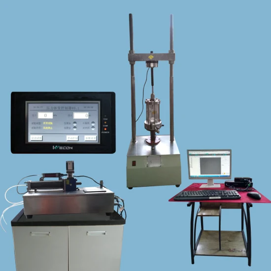 C002 60kn Soil Test Confining Pressure Measuring Instrument Soil Strain Control Triaxial Apparatus